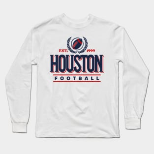 Vintage Houston Football Crest Long Sleeve T-Shirt